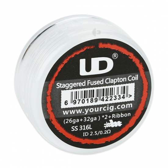 10x UD Staggered Fused Clapton SS316L Coil