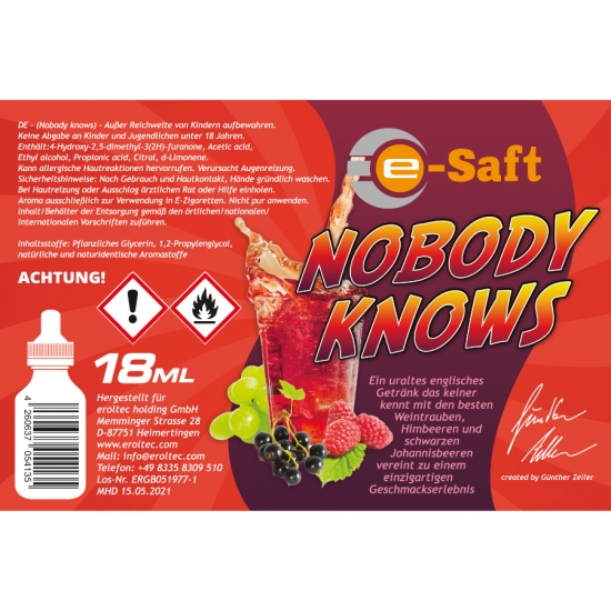Nobody Knows - eSaft Aroma 18ml