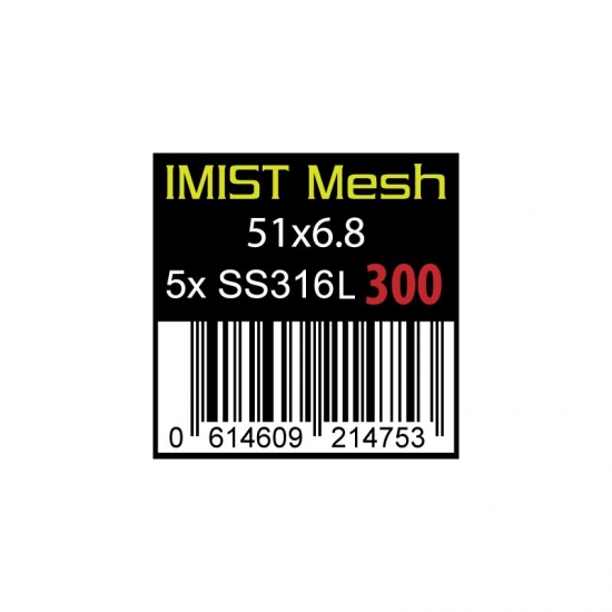 5x Meshstreifen 300 Edelstahl DL - 6,8x51mm