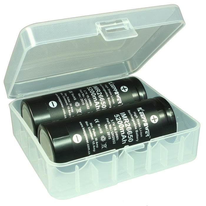 Batterie-Box für 4x 18650 oder 2x 26650 Akkus - Lofertis e-Zigaretten Shop
